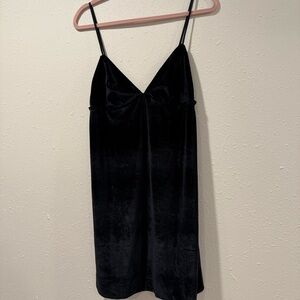 Victoria's Secret  lack Velvet Slip Dress